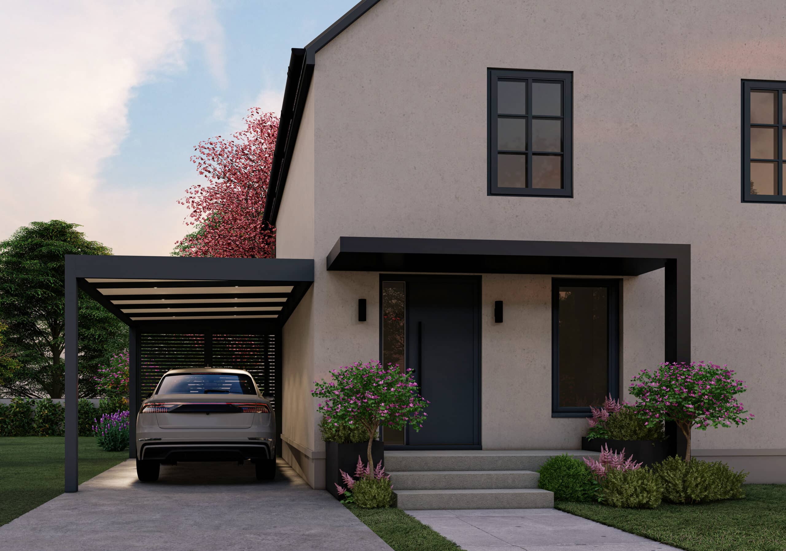 Carport 1 voiture adossé en Maine et Loire