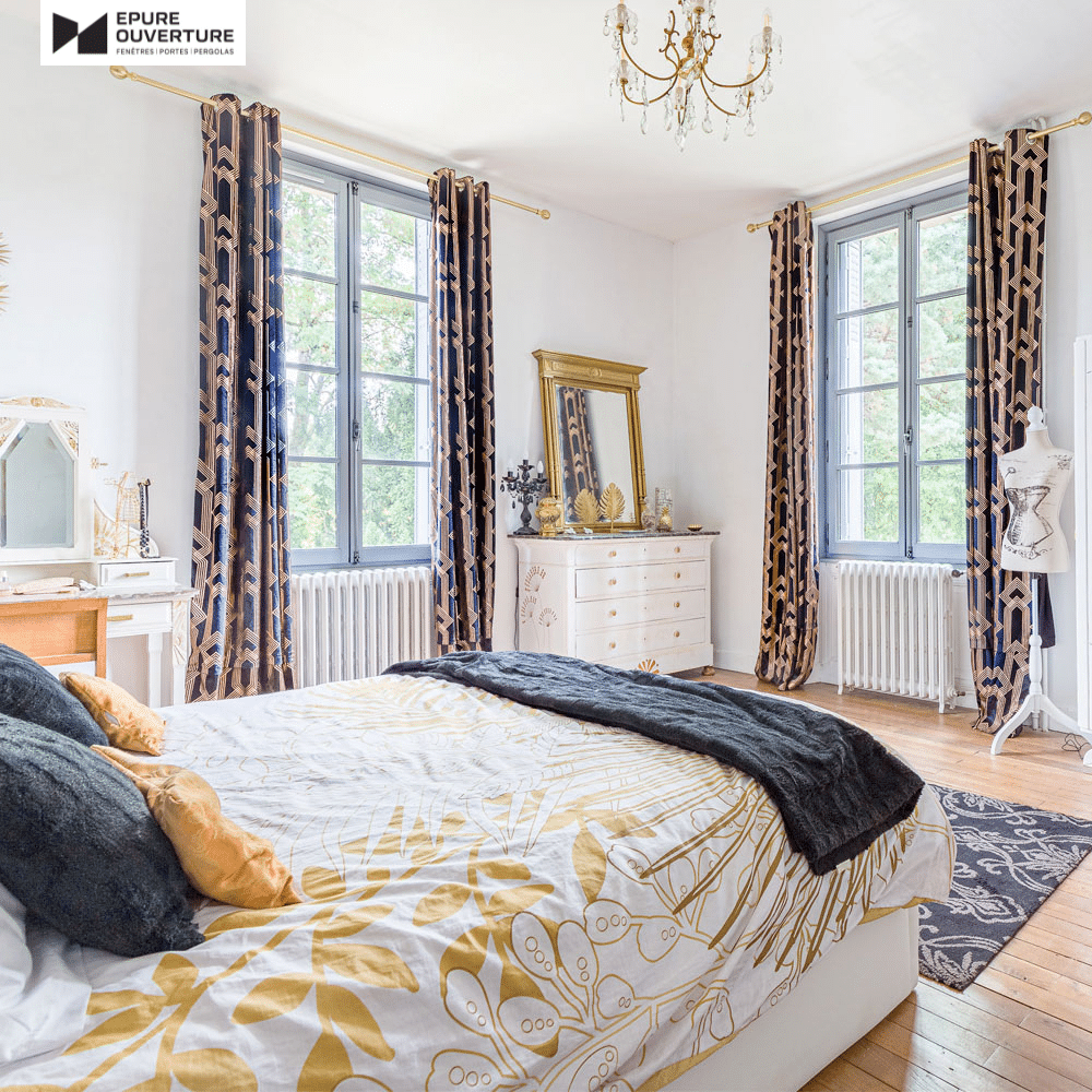 Fenêtres bois chambre Angers.